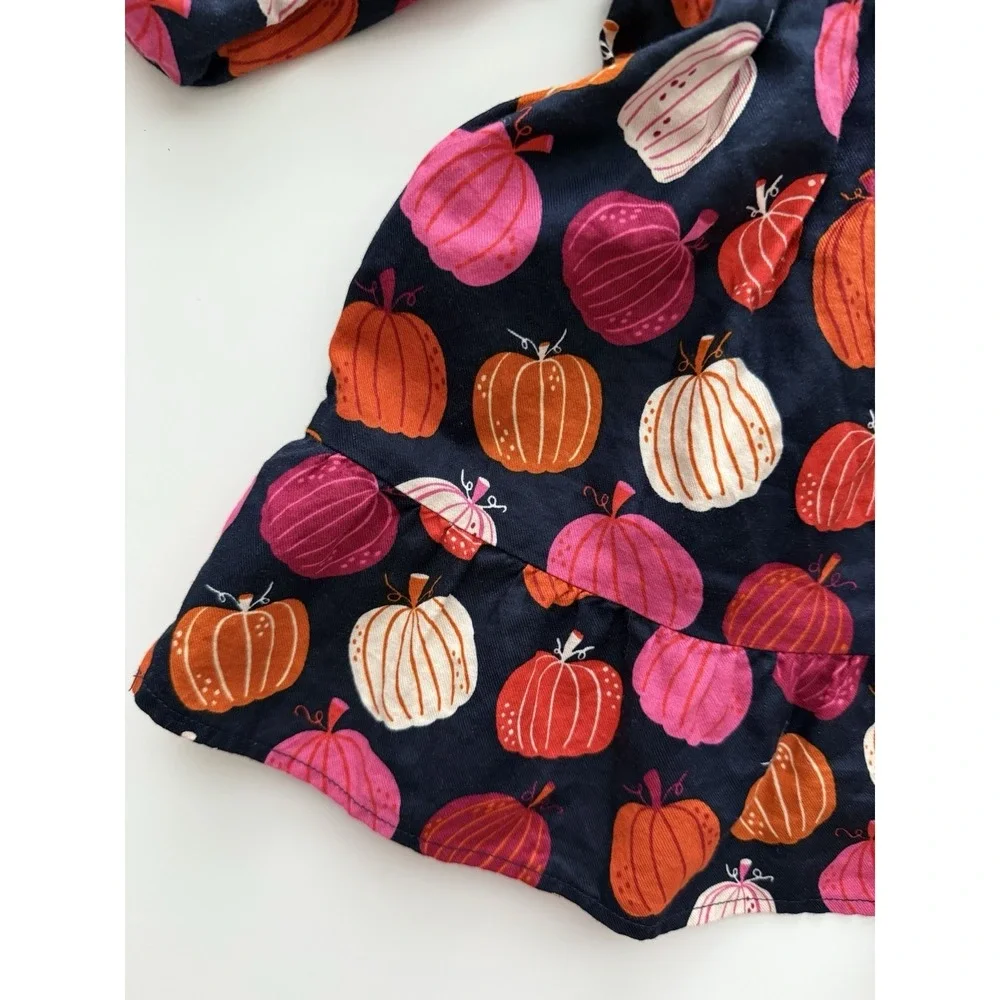 Gymboree Pumpkin Ruffle Dress Girls 2T Party Whimsical Colorful Halloween Fall